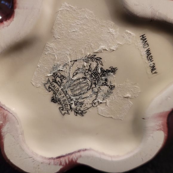 Kaldun & Bogle Ceramic Majolica Aubergine Eggplant Pitcher Jug Purple Green EUC - Picture 6 of 11